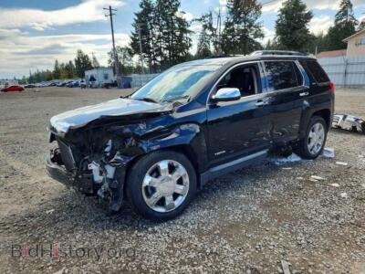 2014 GMC TERRAIN SLT, black — VIN 2GKFLYE36E6218658, Copart