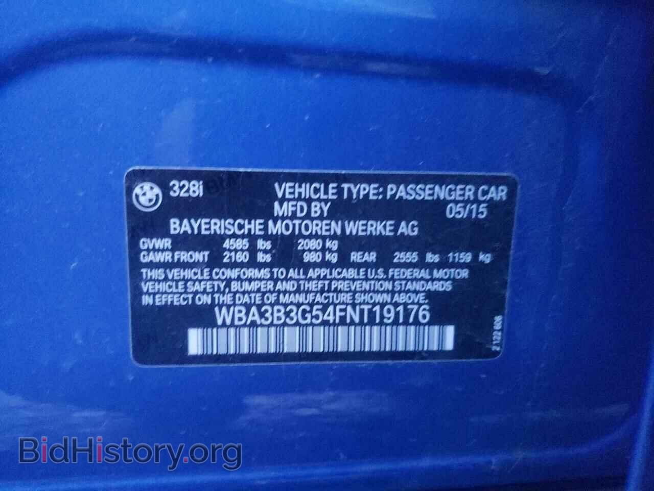 2015 BMW 3 SERIES - VIN: WBA3B3G54FNT19176 - Фото 12