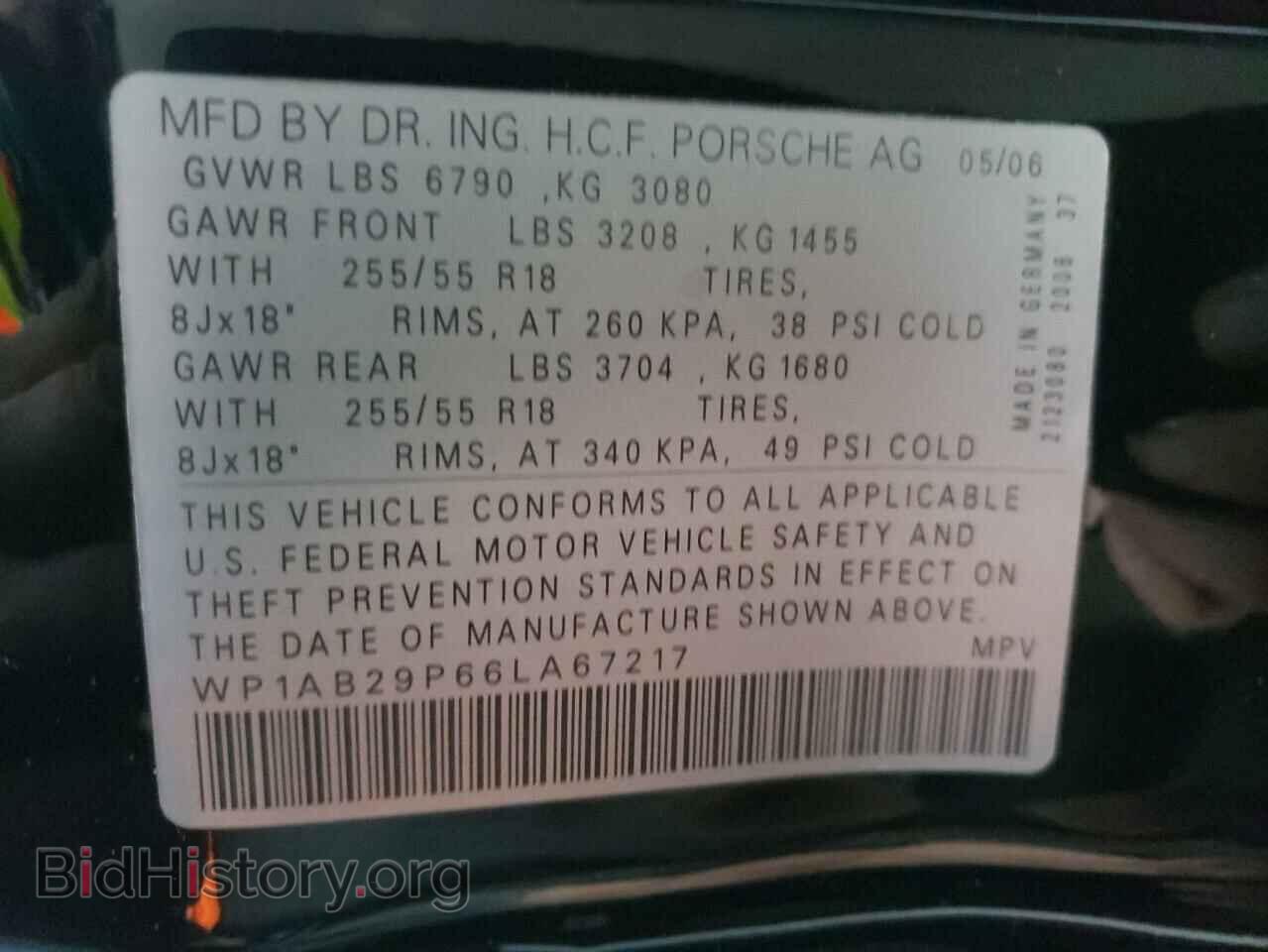 2006 PORSCHE CAYENNE - VIN: WP1AB29P66LA67217 - Фото 13