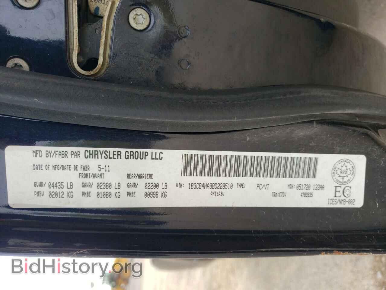 2011 DODGE CALIBER - VIN: 1B3CB4HA9BD228510 - Фото 13