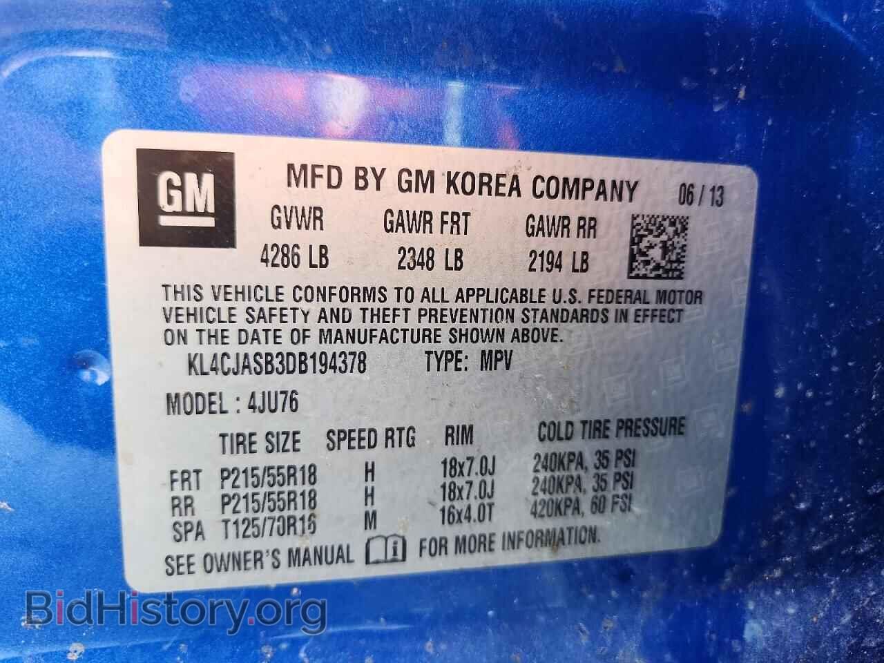 2013 BUICK ENCORE - VIN: KL4CJASB3DB194378 - Photo 13