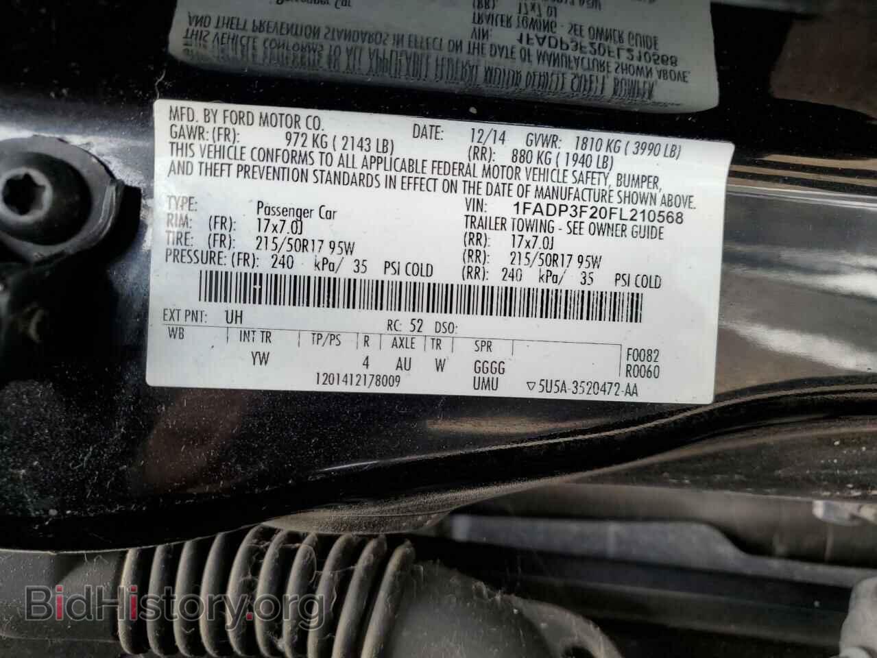 2015 FORD FOCUS - VIN: 1FADP3F20FL210568 - Photo 12
