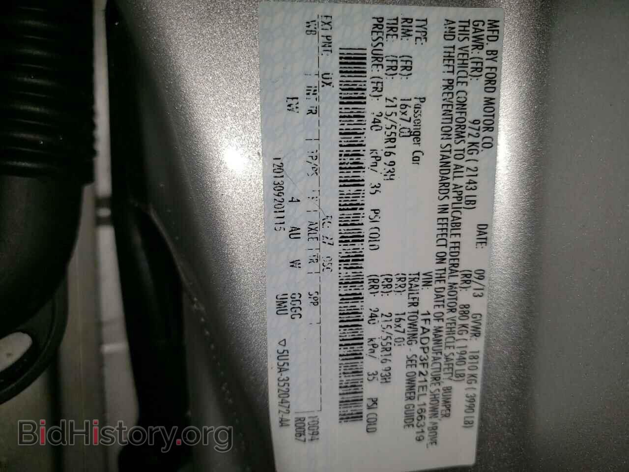 2014 FORD FOCUS - VIN: 1FADP3F21EL166319 - Фото 13