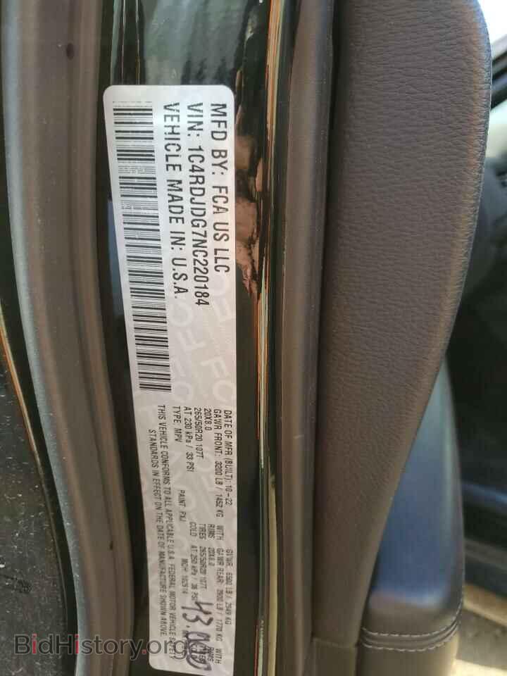 2022 DODGE DURANGO - VIN: 1C4RDJDG7NC220184 - Photo 13
