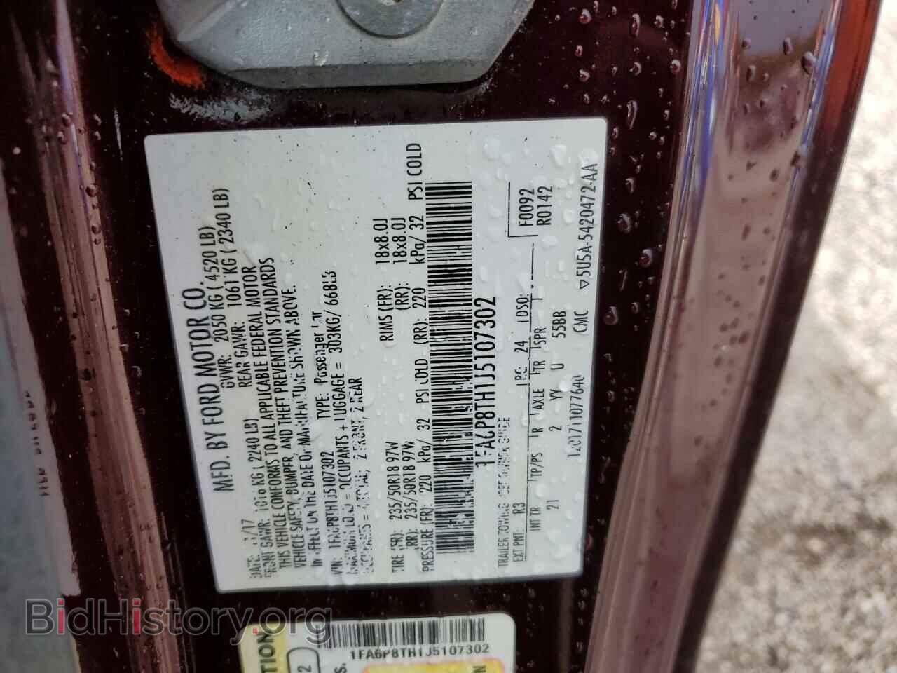 2018 FORD ALL Models - VIN: 1FA6P8TH1J5107302 - Photo 12