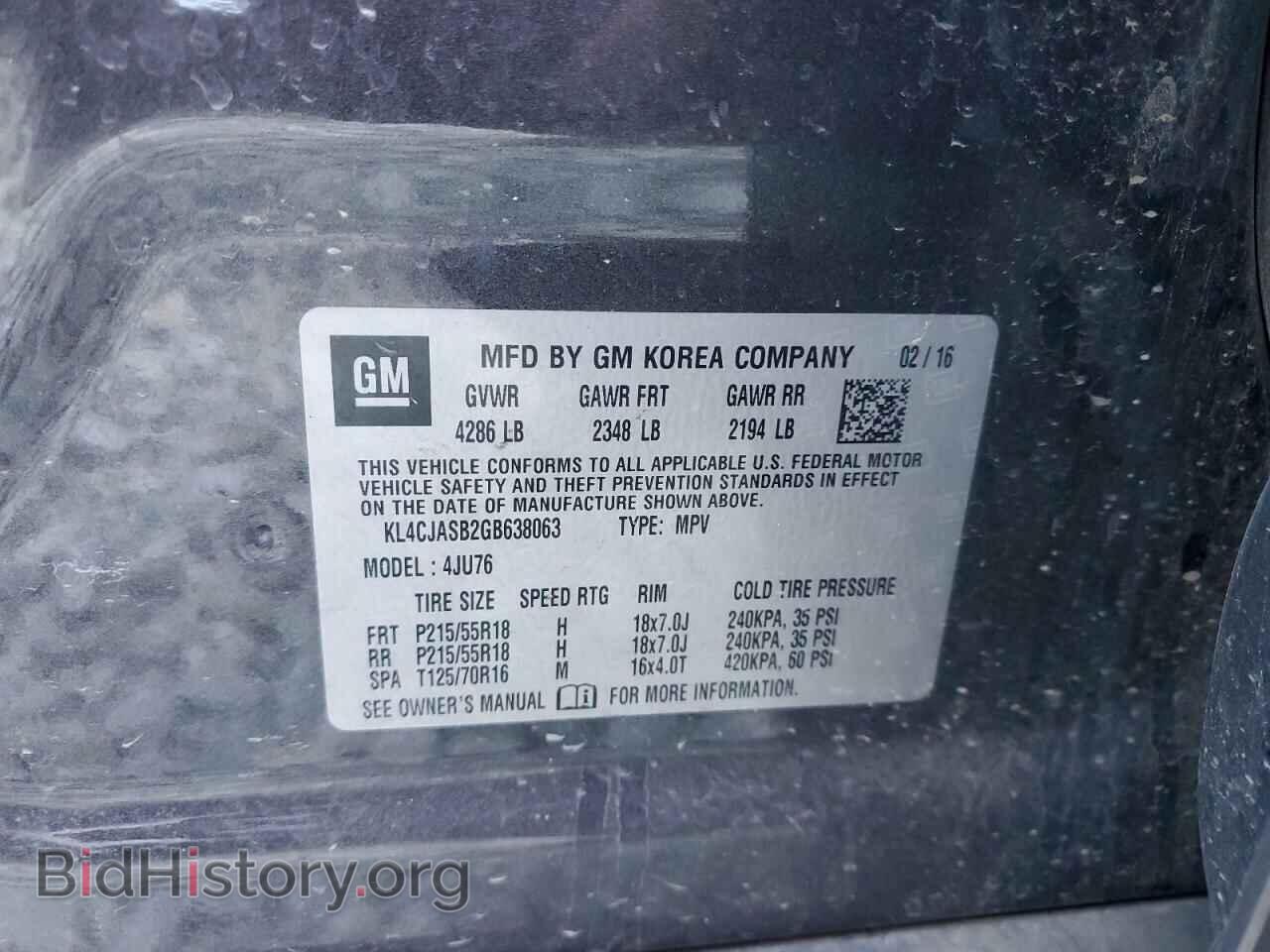 2016 BUICK ENCORE - VIN: KL4CJASB2GB638063 - Photo 12