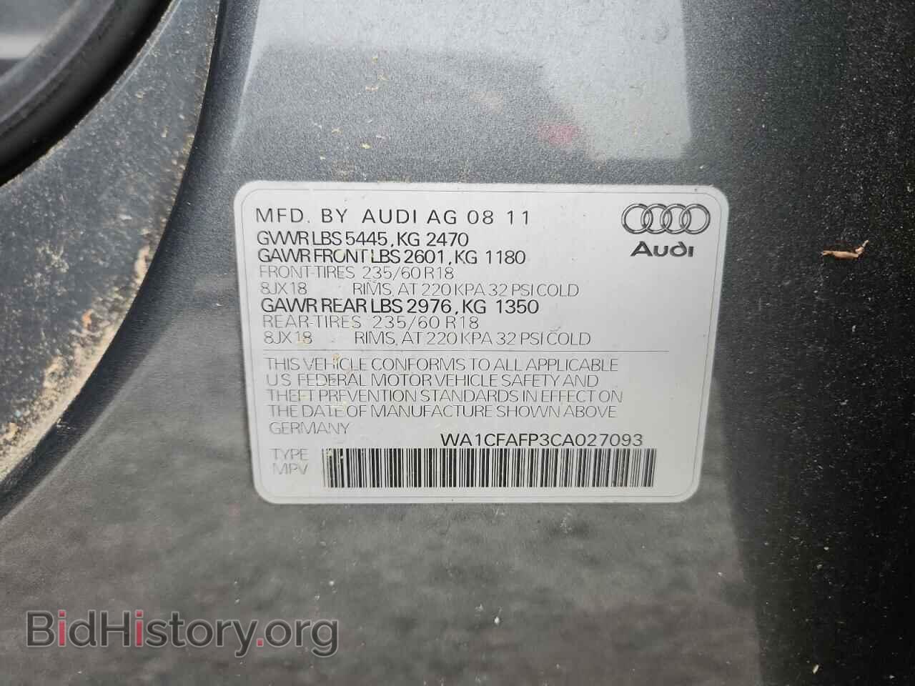 2012 AUDI Q5 - VIN: WA1CFAFP3CA027093 - Photo 13
