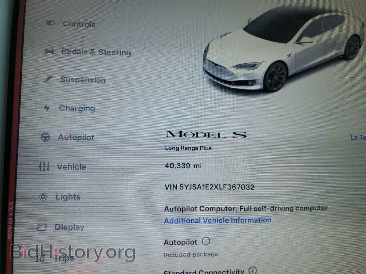 2020 TESLA MODEL S - VIN: 5YJSA1E2XLF367032 - Photo 9