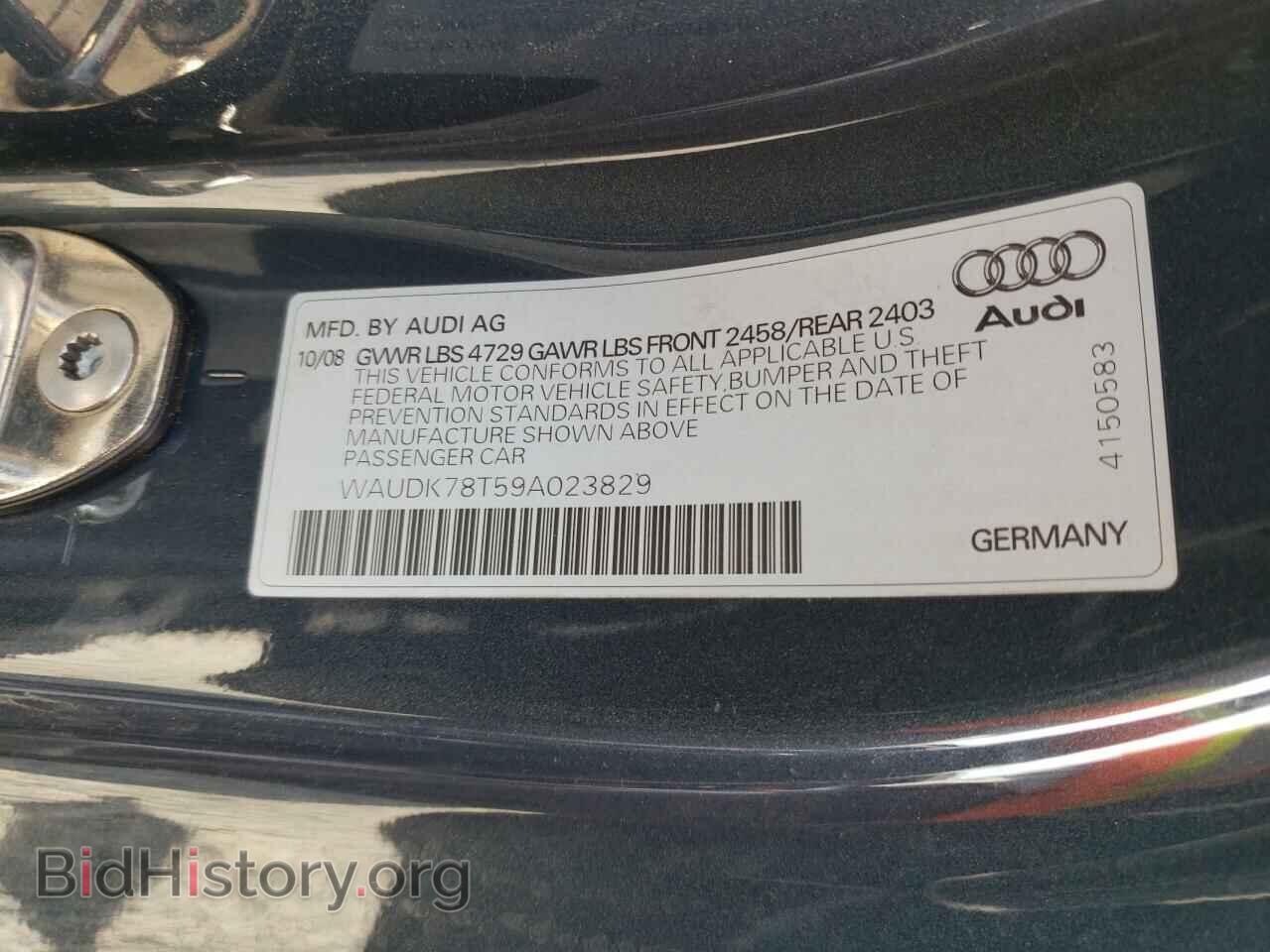 2009 AUDI A5 - VIN: WAUDK78T59A023829 - Фото 12