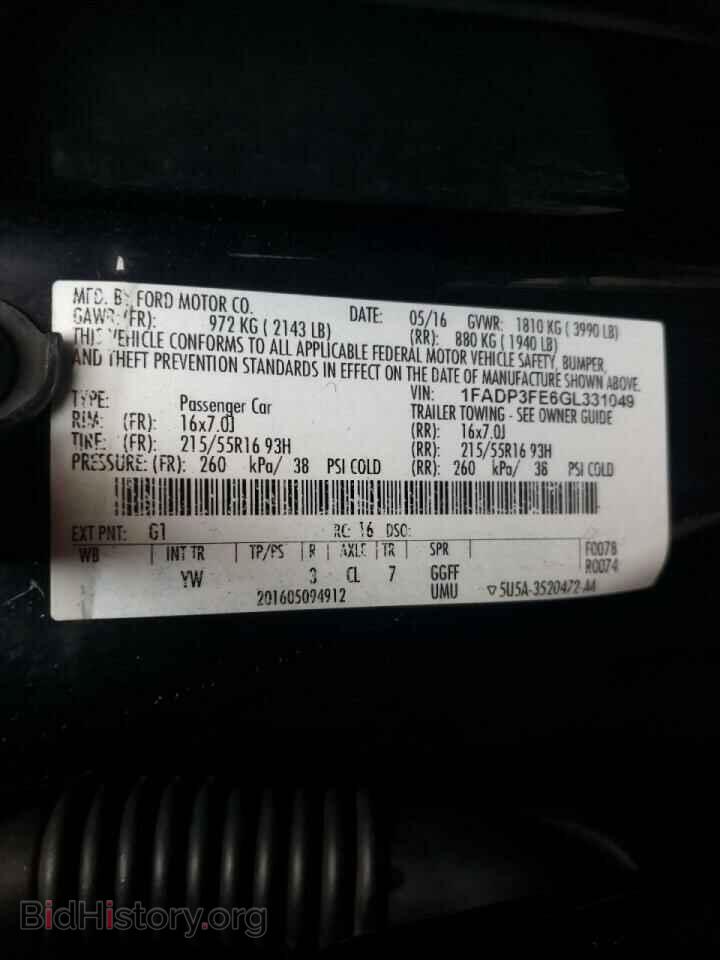 2016 FORD FOCUS - VIN: 1FADP3FE6GL331049 - Photo 10