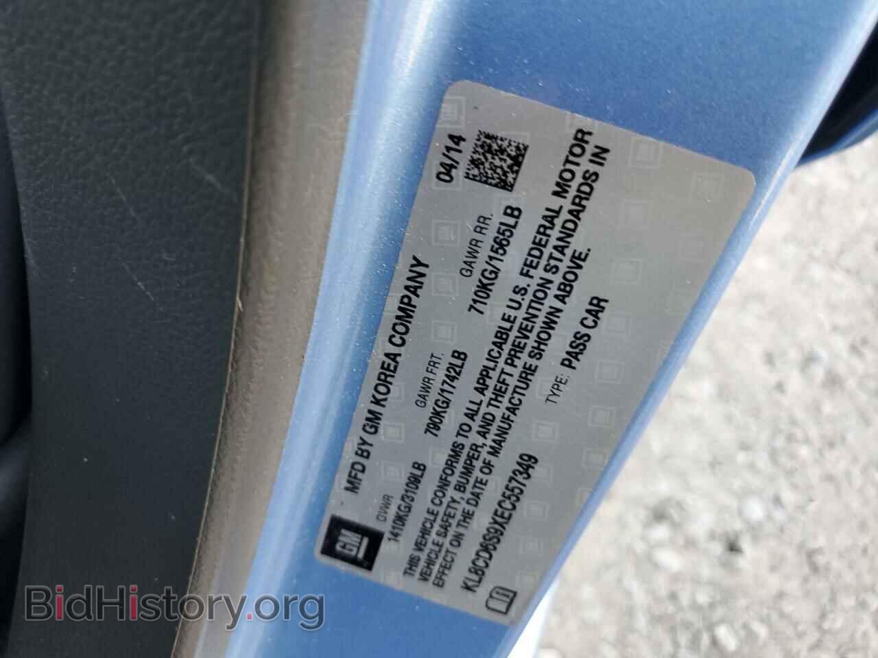 2014 CHEVROLET SPARK - VIN: KL8CD6S9XEC557349 - Фото 12