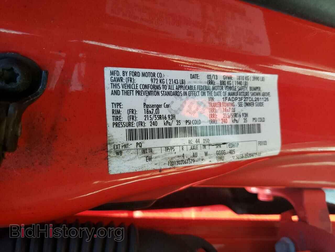 2013 FORD FOCUS - VIN: 1FADP3F27DL261126 - Фото 12