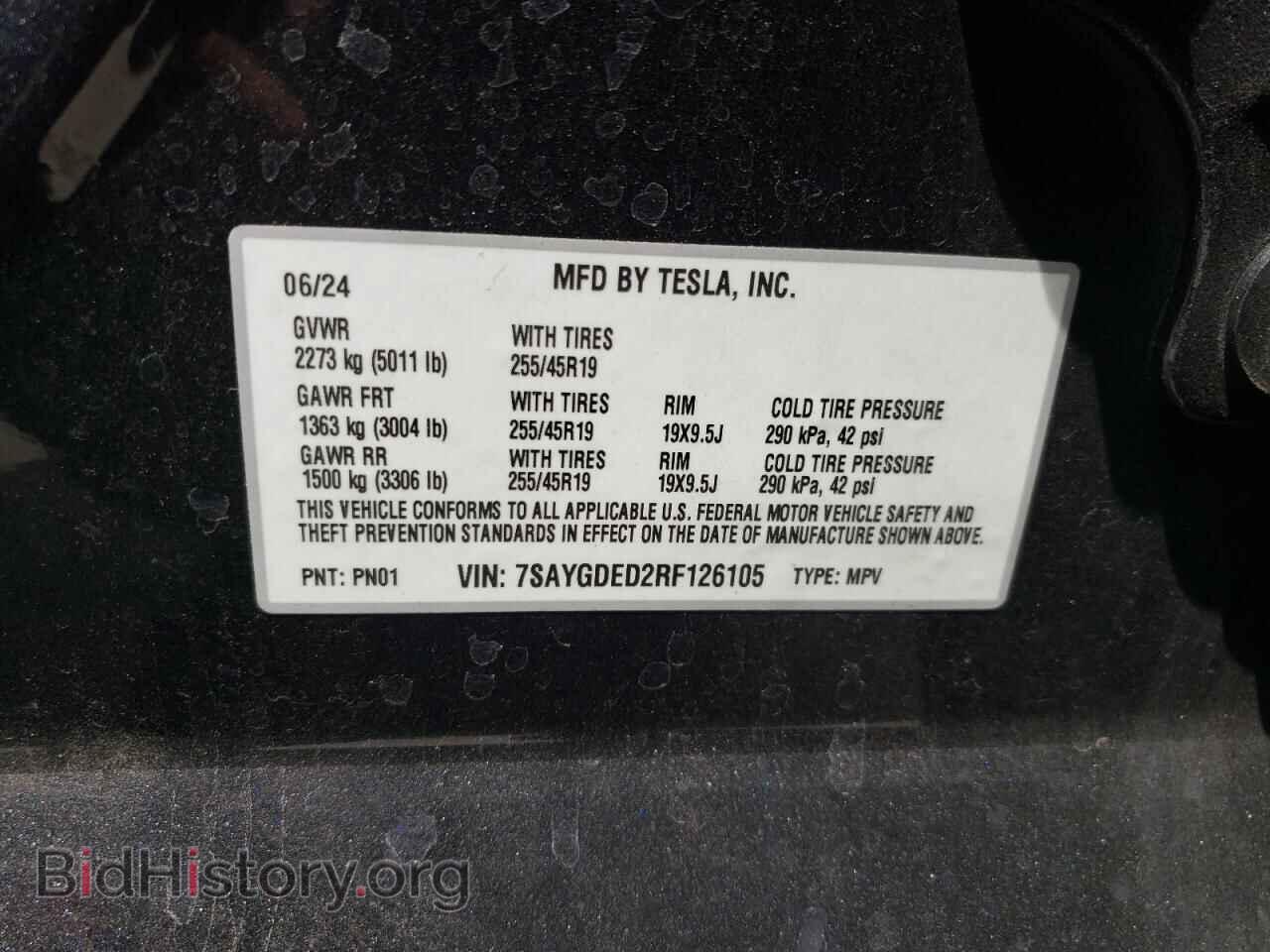 2024 TESLA MODEL Y - VIN: 7SAYGDED2RF126105 - Фото 12