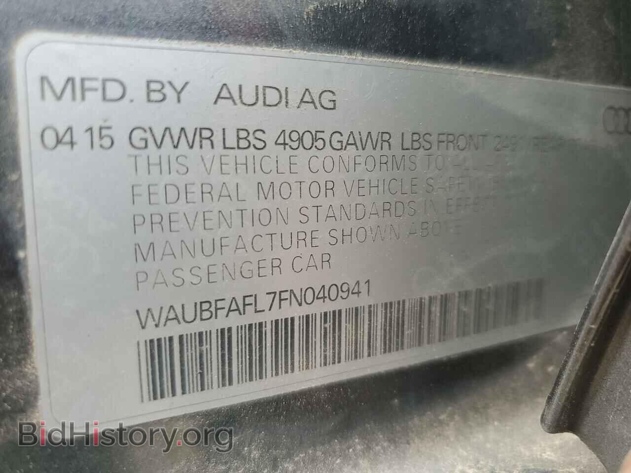 2015 AUDI A4 - VIN: WAUBFAFL7FN040941 - Фото 12