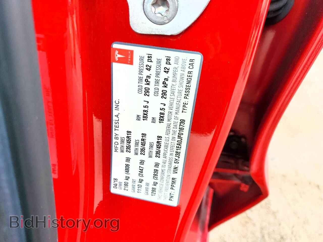 2018 TESLA MODEL 3 - VIN: 5YJ3E1EA0JF016739 - Photo 12