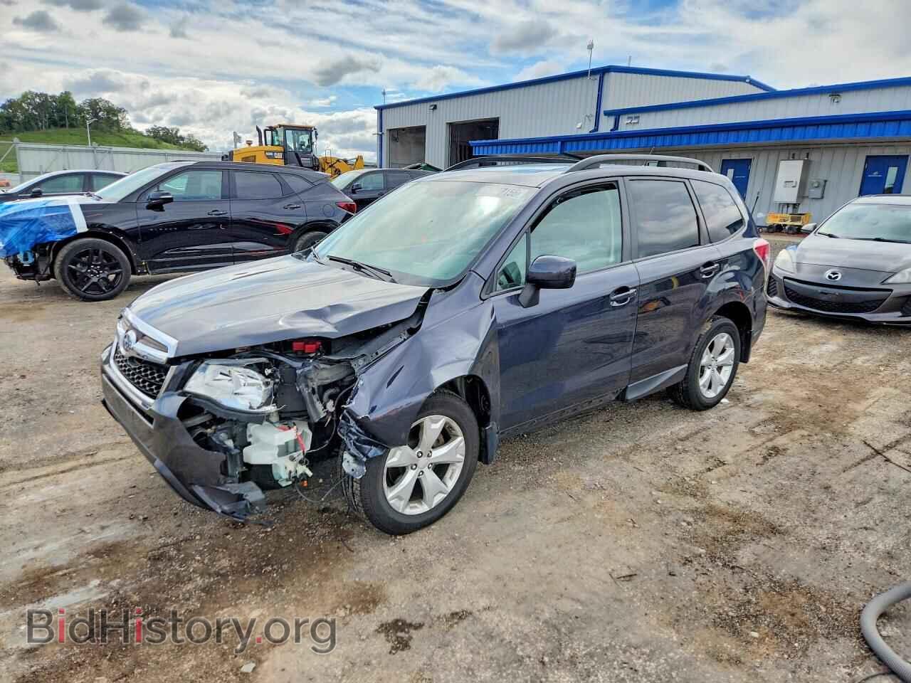 2014 Subaru FORESTER 2.5I Premium (VIN JF2SJAEC0EH401590) — photo 1 of 15, Copart, damage: front end