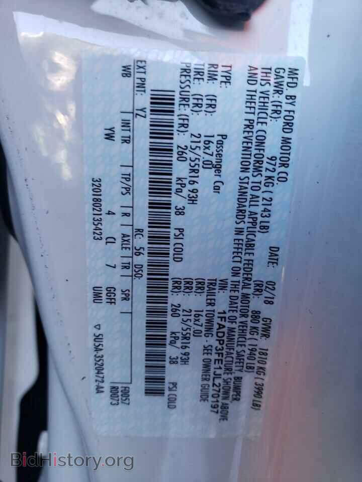 2018 FORD FOCUS - VIN: 1FADP3FE1JL270197 - Фото 13