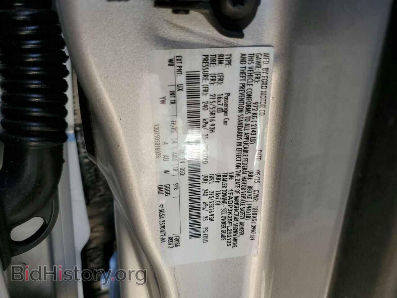 2015 FORD FOCUS - VIN: 1FADP3K25FL292125 - Фото 12