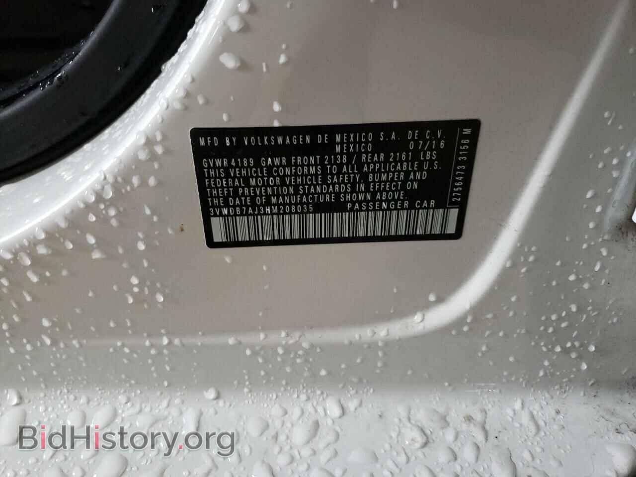 2017 VOLKSWAGEN JETTA - VIN: 3VWDB7AJ3HM208035 - Фото 10