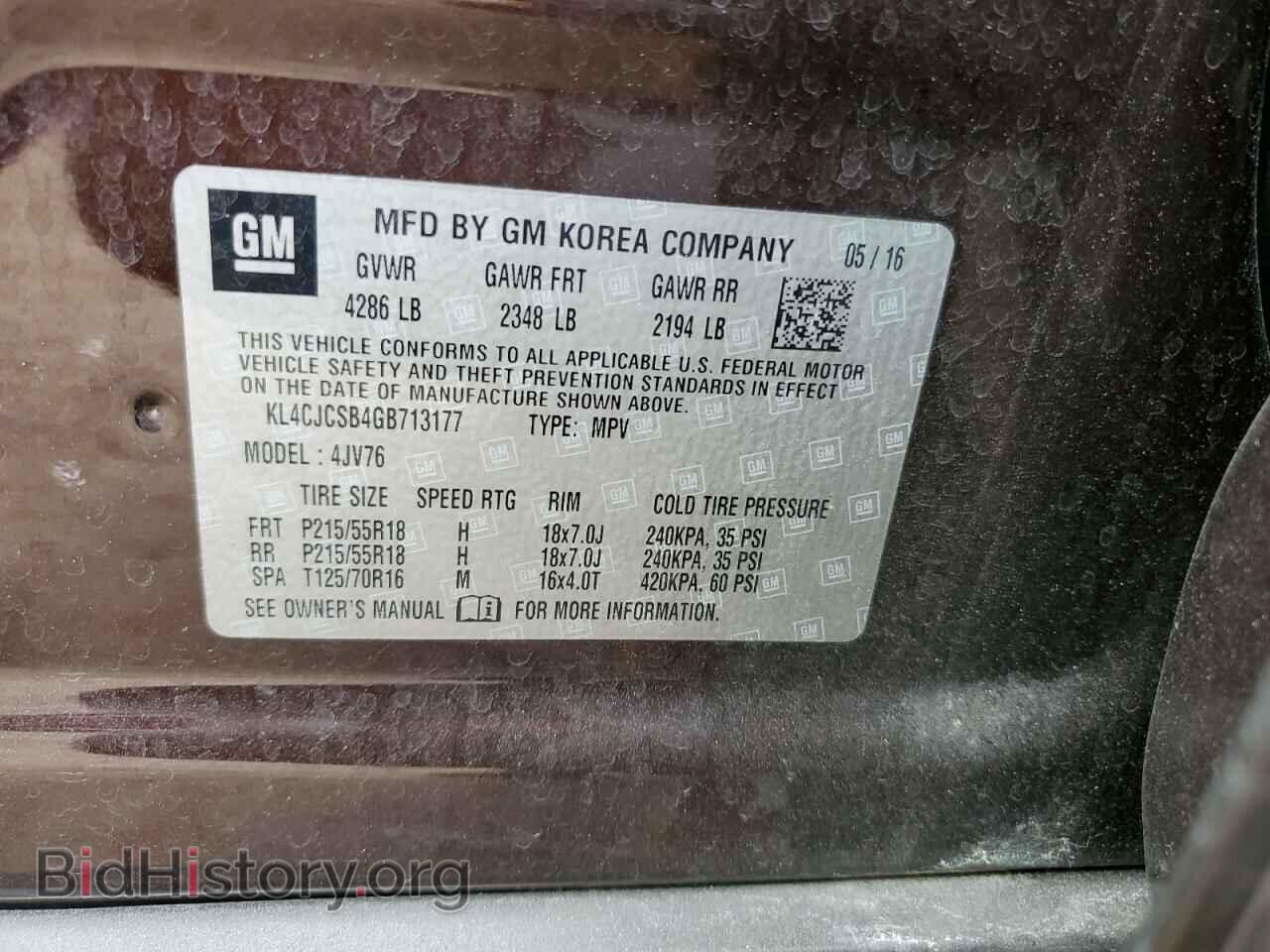 2016 BUICK ENCORE - VIN: KL4CJCSB4GB713177 - Photo 13