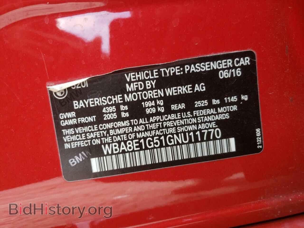 2016 BMW 3 SERIES - VIN: WBA8E1G51GNU11770 - Фото 13