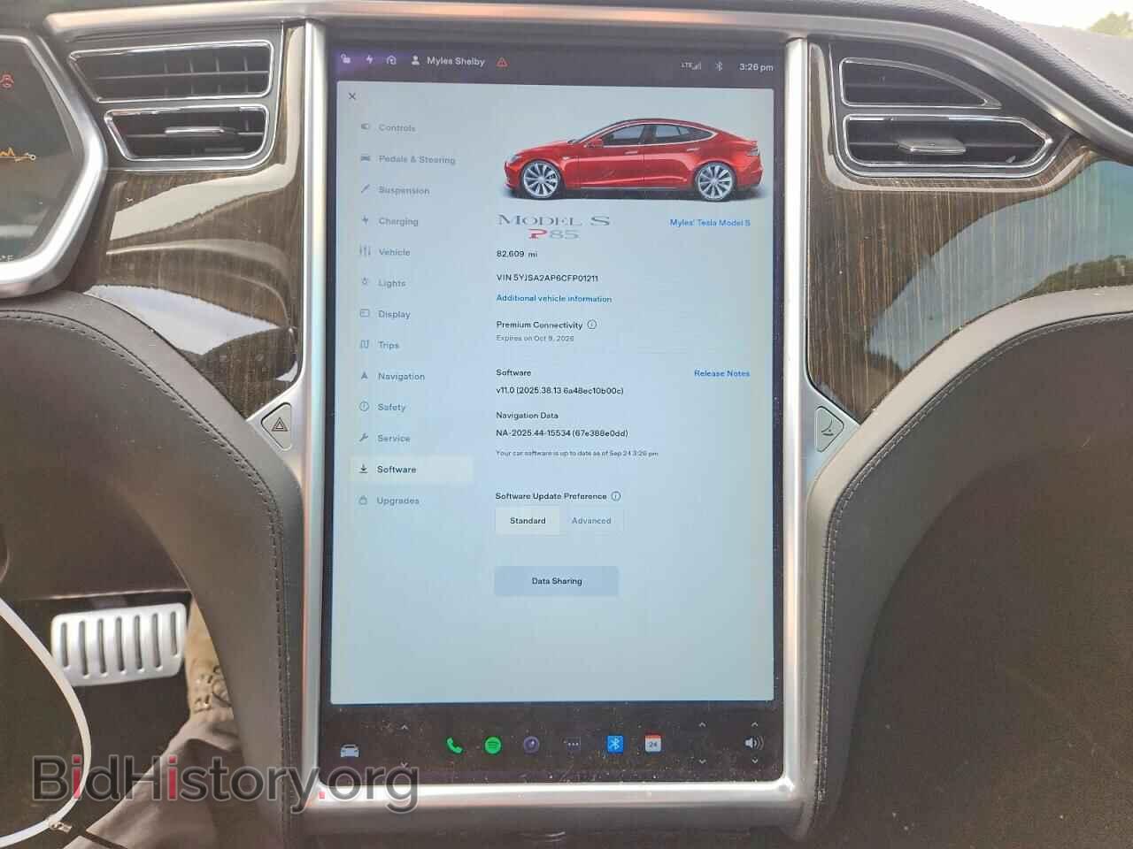 2012 TESLA MODEL S - VIN: 5YJSA2AP6CFP01211 - Photo 9