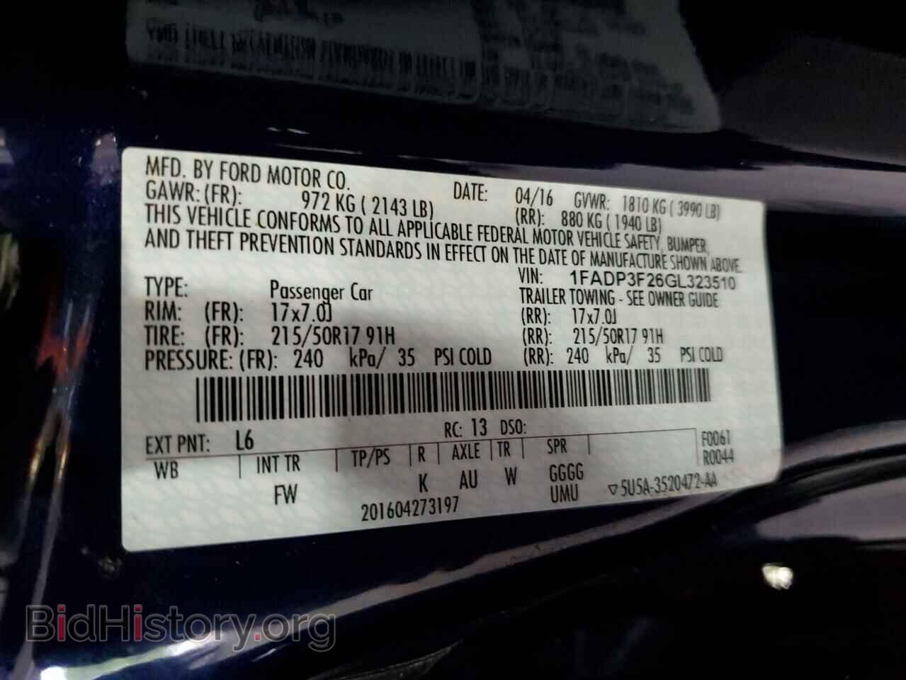2016 FORD FOCUS - VIN: 1FADP3F26GL323510 - Photo 13