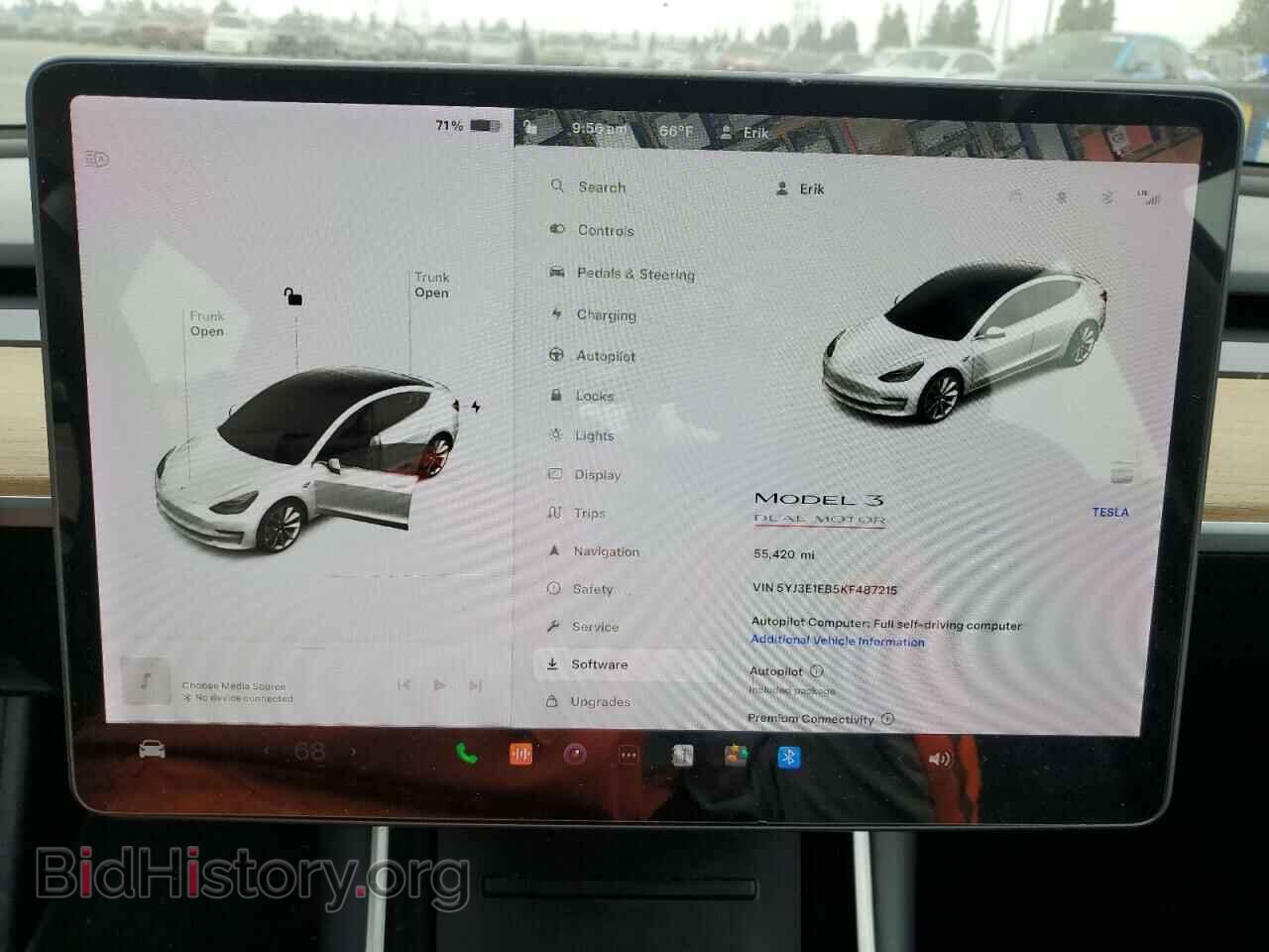 2019 TESLA MODEL 3 - VIN: 5YJ3E1EB5KF487215 - Фото 9