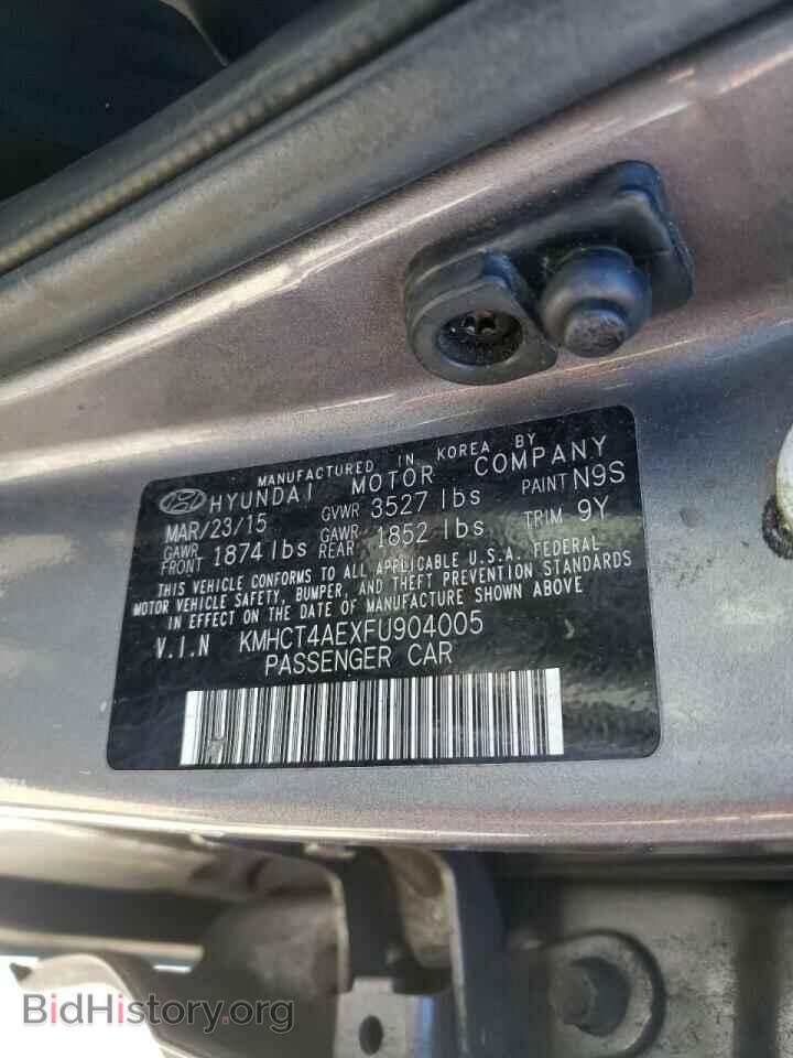 2015 HYUNDAI ACCENT - VIN: KMHCT4AEXFU904005 - Фото 10