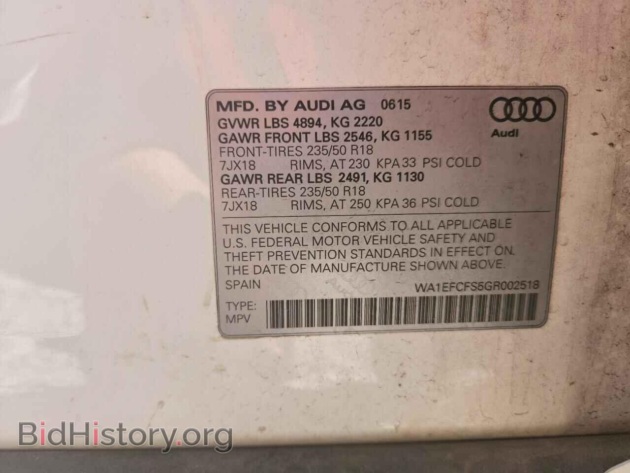 2016 AUDI Q3 - VIN: WA1EFCFS5GR002518 - Photo 12