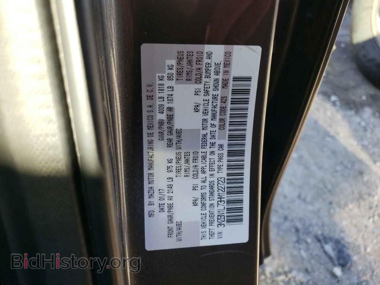 2017 MAZDA 3 - VIN: 3MZBN1L73HM122723 - Фото 10
