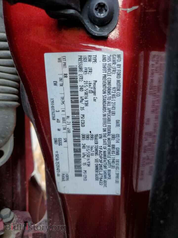 2014 FORD FOCUS - VIN: 1FADP3F26EL278422 - Фото 12