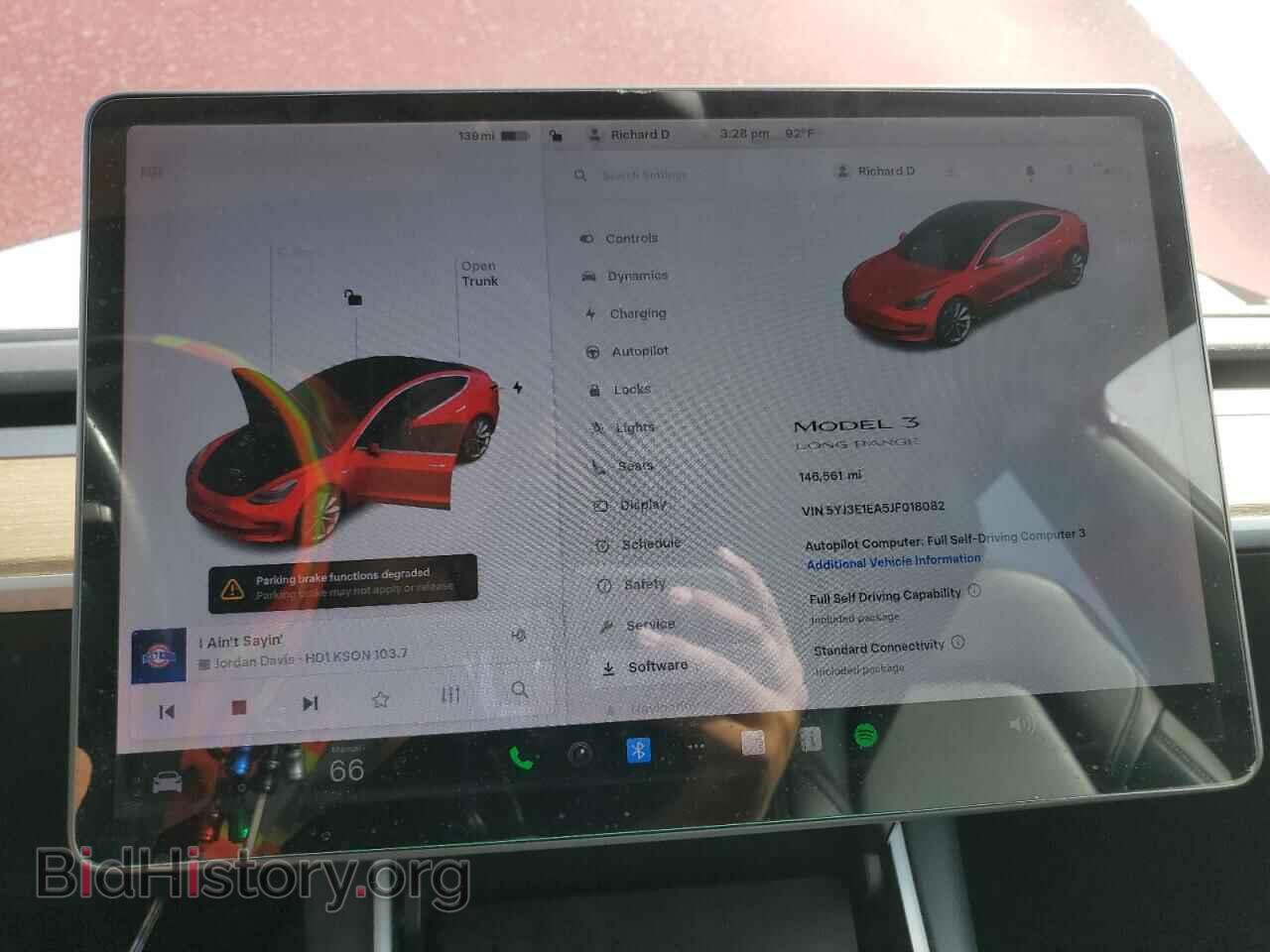 2018 TESLA MODEL 3 - VIN: 5YJ3E1EA5JF018082 - Фото 9