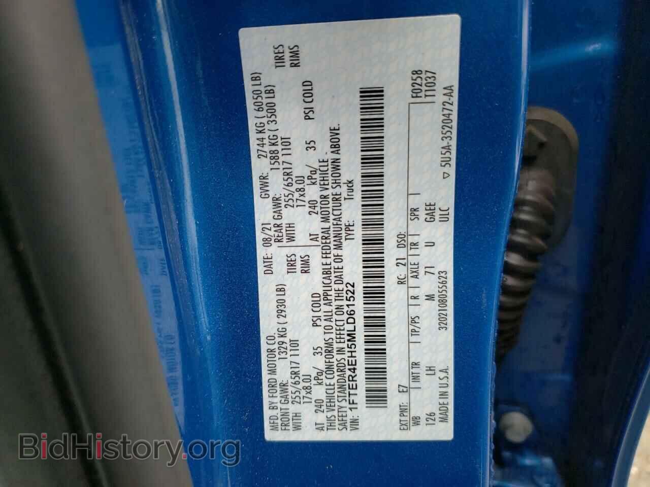 2021 FORD RANGER - VIN: 1FTER4EH5MLD61522 - Фото 12