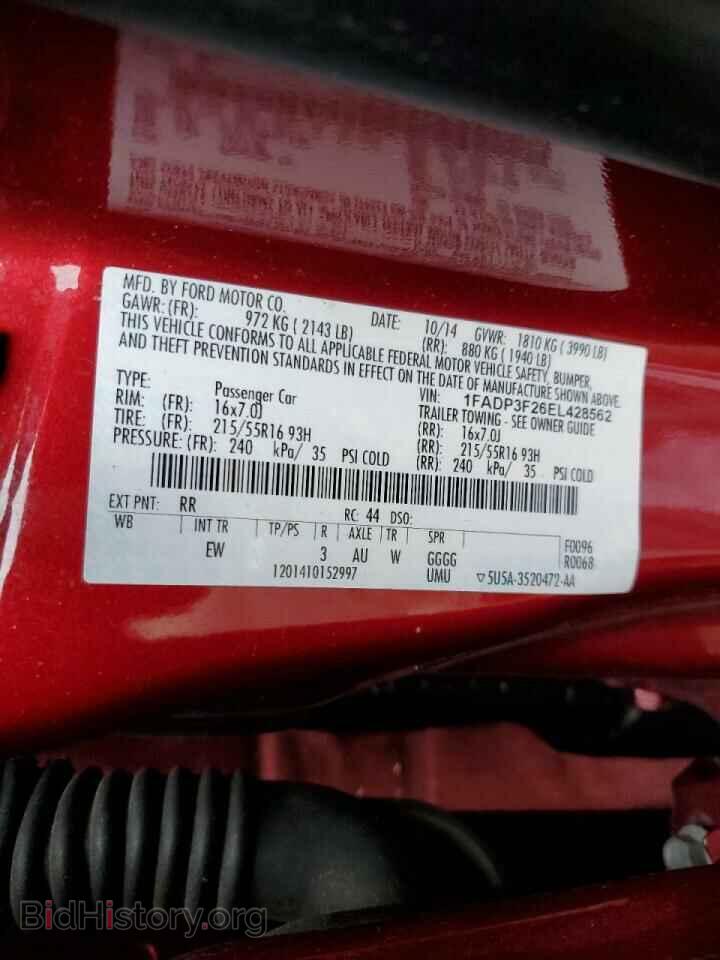 2014 FORD FOCUS - VIN: 1FADP3F26EL428562 - Фото 13