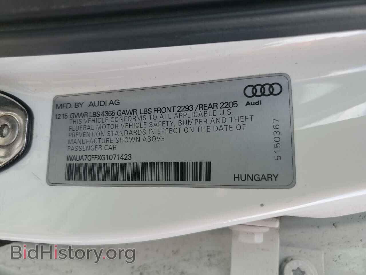 2016 AUDI A3 - VIN: WAUA7GFFXG1071423 - Фото 12