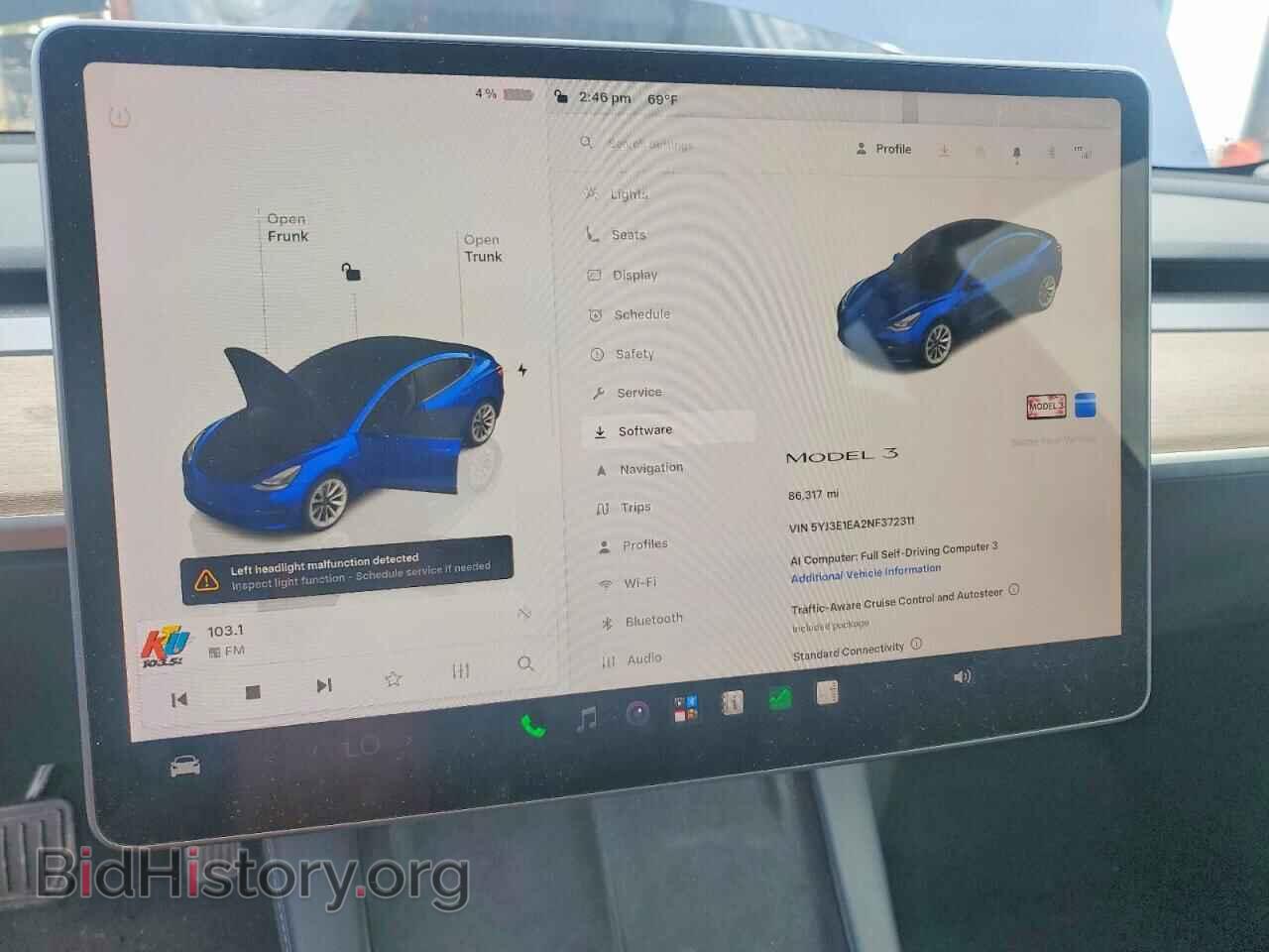 2022 TESLA MODEL 3 - VIN: 5YJ3E1EA2NF372311 - Фото 9