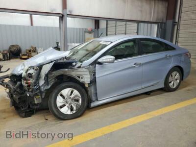 2013 Hyundai SONATA Hybrid, синий — VIN KMHEC4A40DA066596, Copart
