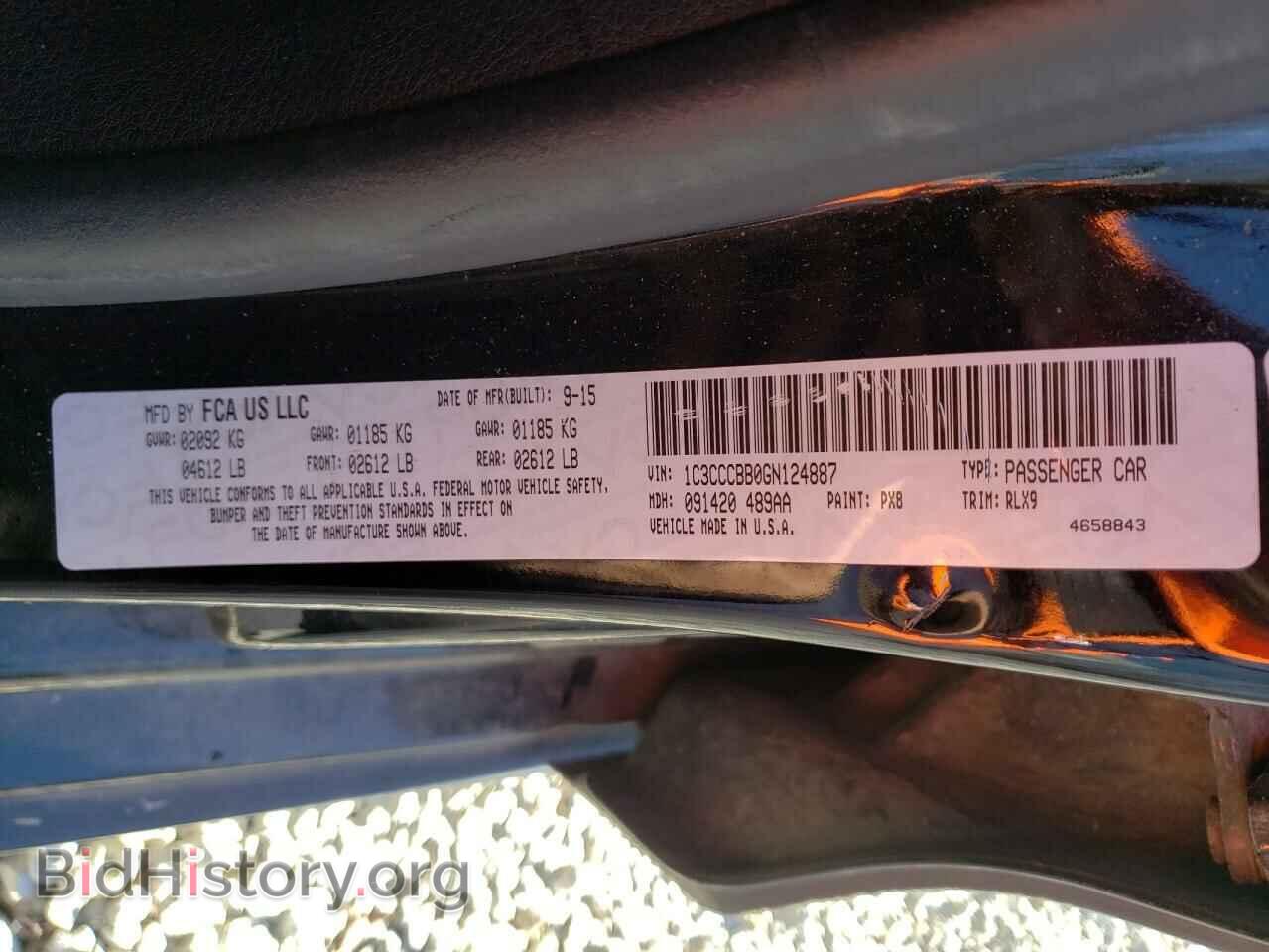 2016 CHRYSLER 200 - VIN: 1C3CCCBB0GN124887 - Фото 10