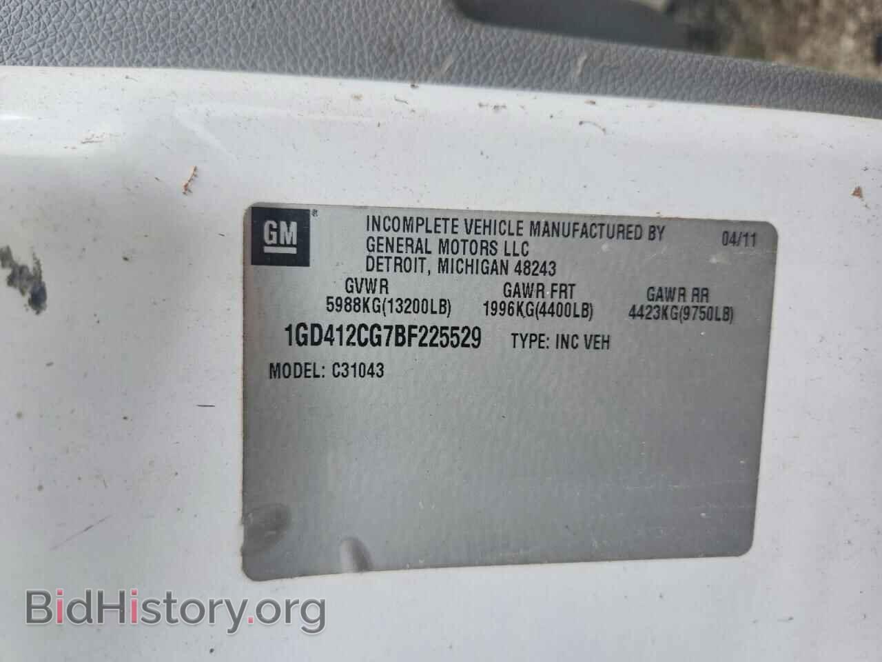 2011 GMC SIERRA - VIN: 1GD412CG7BF225529 - Фото 12