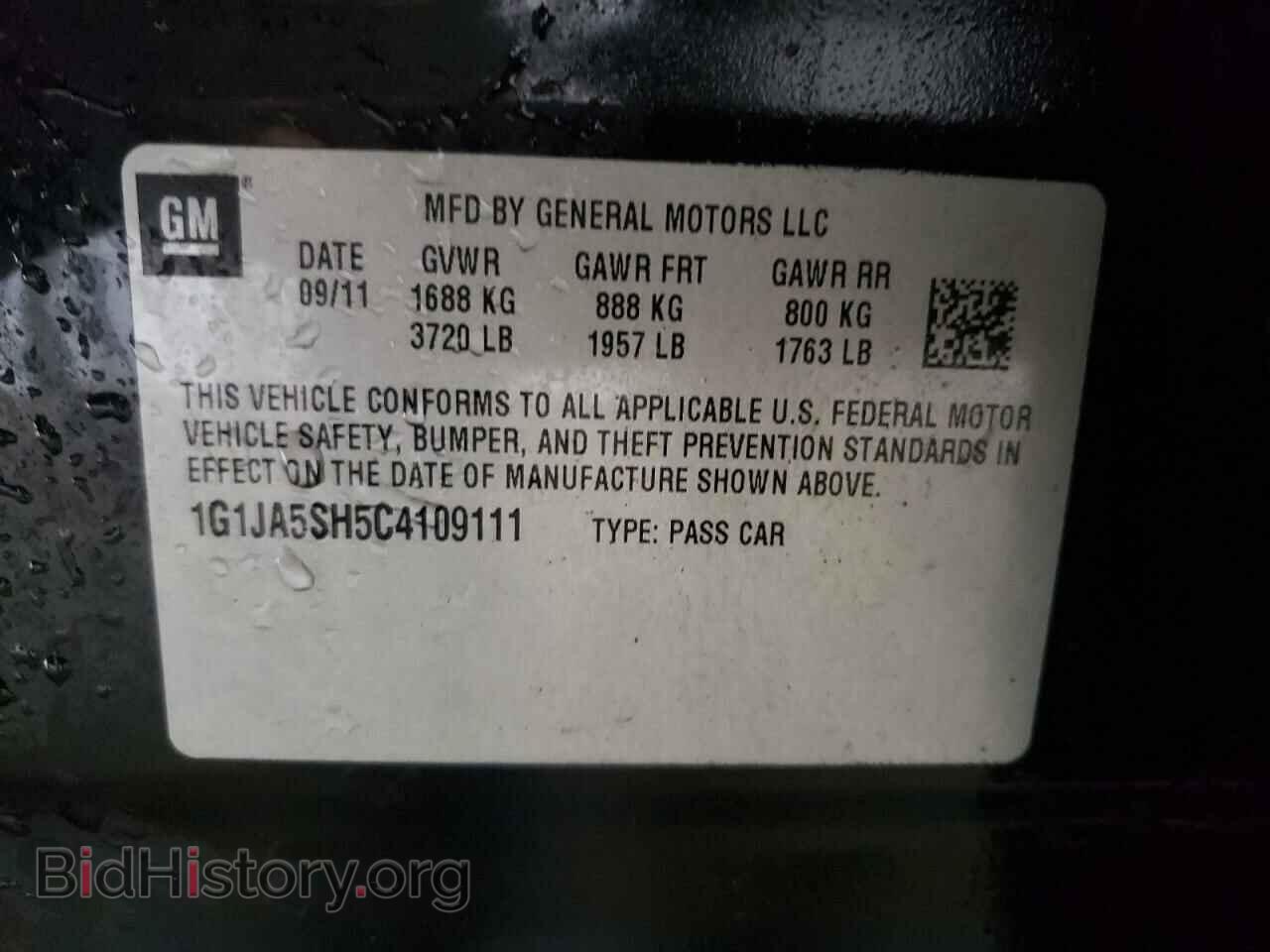 2012 CHEVROLET SONIC - VIN: 1G1JA5SH5C4109111 - Фото 10