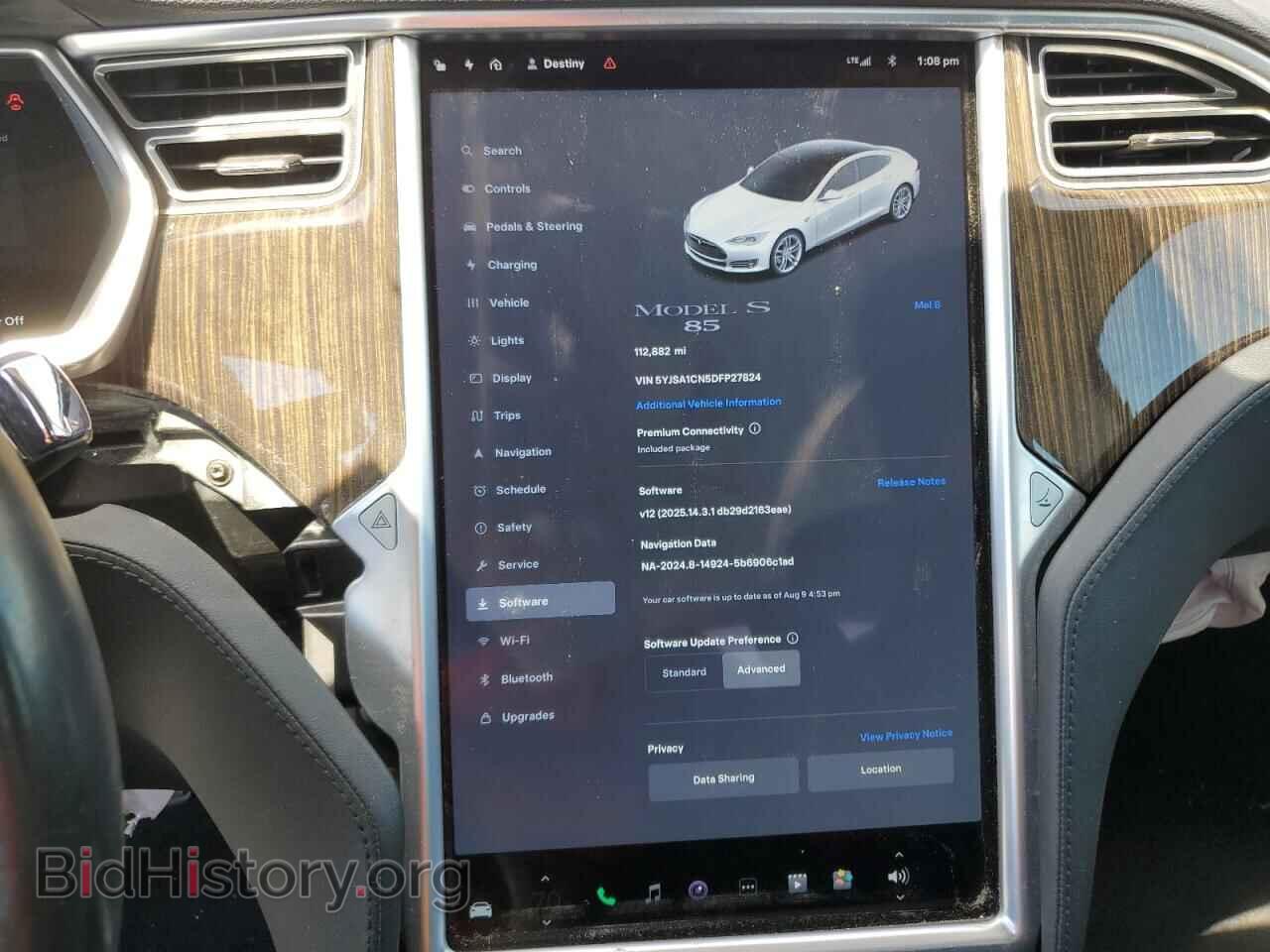 2013 TESLA MODEL S - VIN: 5YJSA1CN5DFP27824 - Photo 9