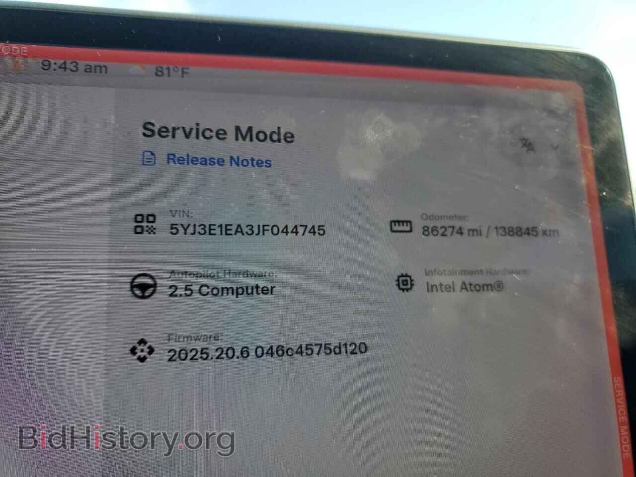 2018 TESLA MODEL 3 - VIN: 5YJ3E1EA3JF044745 - Photo 9