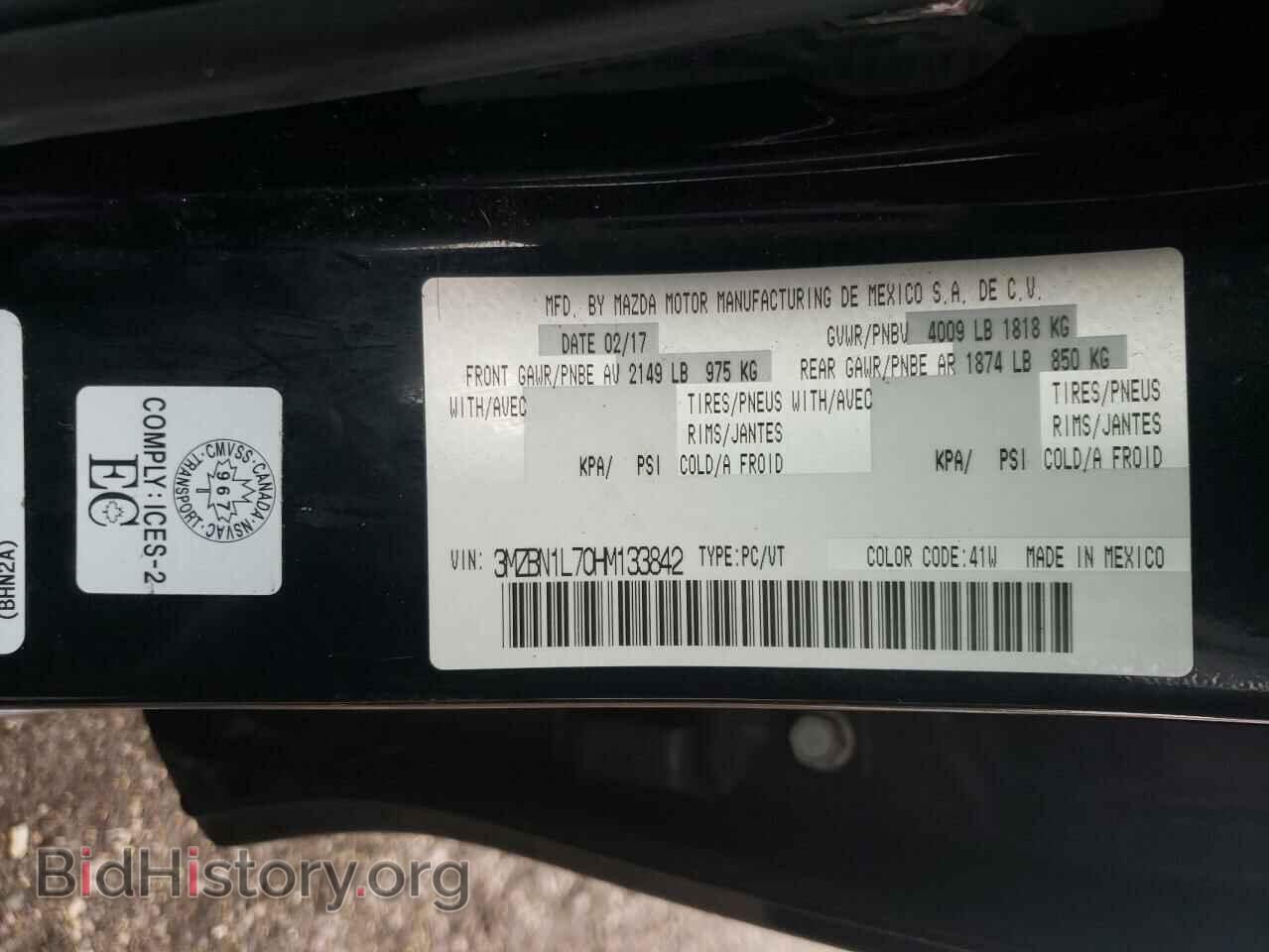 2017 MAZDA 3 - VIN: 3MZBN1L70HM133842 - Фото 10
