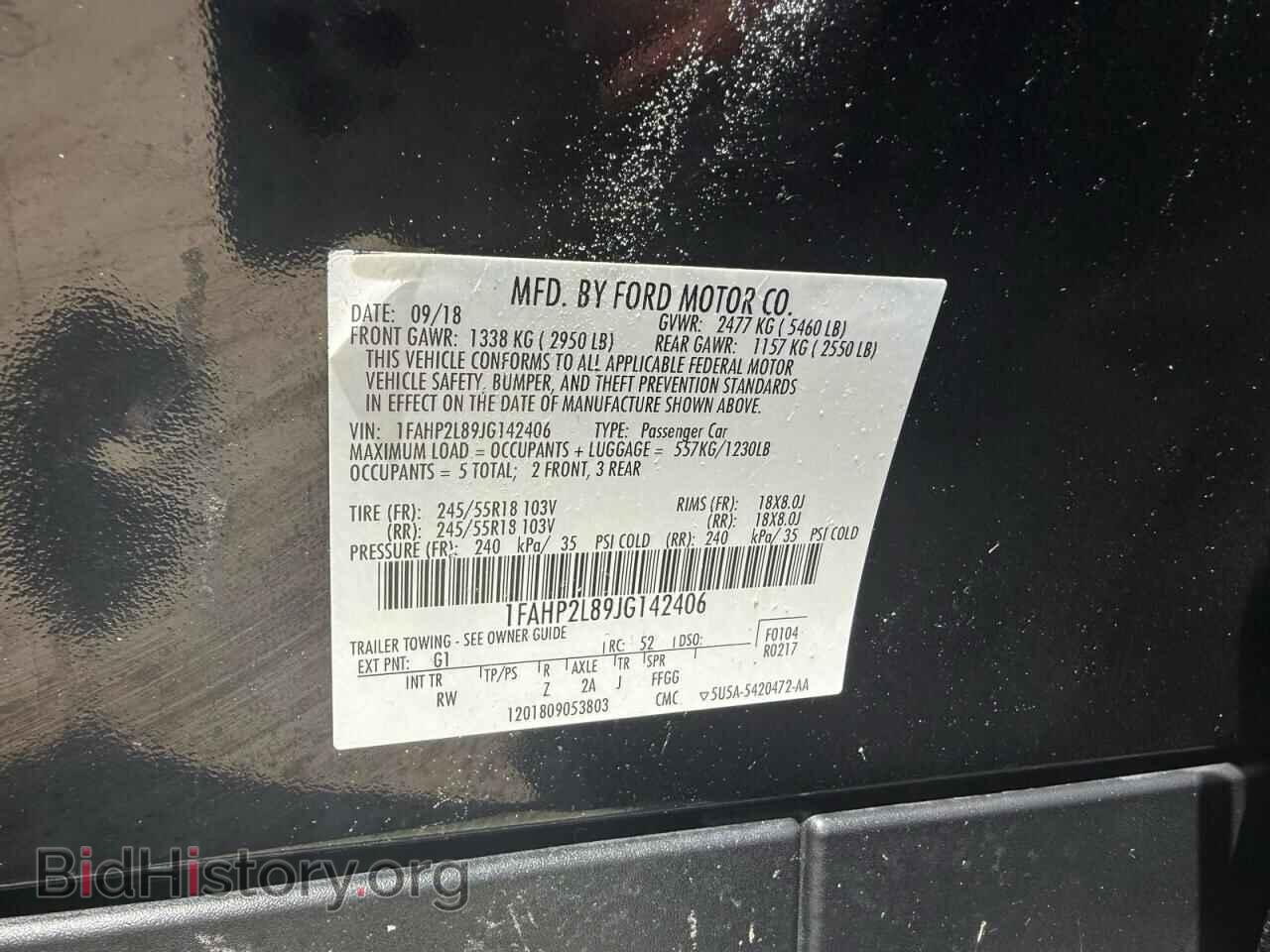 2018 FORD TAURUS - VIN: 1FAHP2L89JG142406 - Фото 10