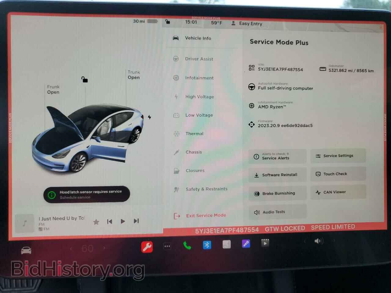 2023 TESLA MODEL 3 - VIN: 5YJ3E1EA7PF487554 - Photo 9
