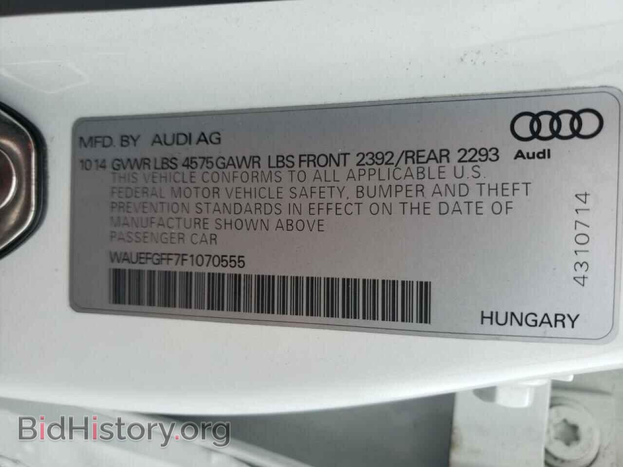 2015 AUDI A3 - VIN: WAUEFGFF7F1070555 - Фото 10
