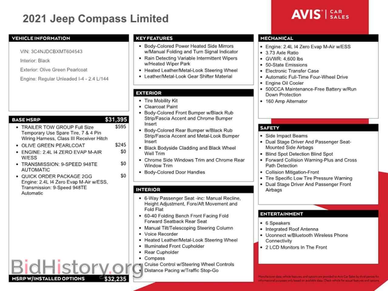 2021 JEEP COMPASS - VIN: 3C4NJDCBXMT604543 - Фото 13
