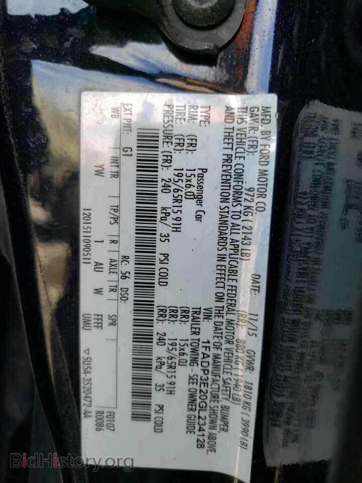 2016 FORD FOCUS - VIN: 1FADP3E20GL234128 - Фото 12