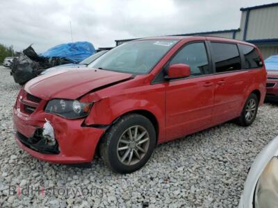 2014 Dodge CARAVAN Grand Cara, красный — VIN 2C4RDGEG6ER431420, Copart